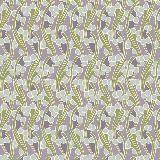 Fleur Nouveau - Seaweed Purple  - 44" Wide - Andover Fabrics