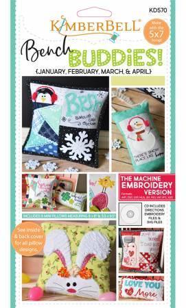Bench Buddies! - January, February, March and April - Machine Embroidery CD - Kimberbell - Kawartha Quilting and Sewing LTD.