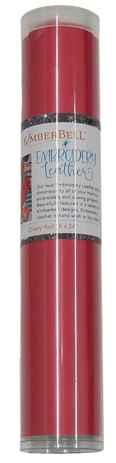 Embroidery Leather - Cherry Red - 8" x 24" - Kimberbell - Kawartha Quilting and Sewing LTD.
