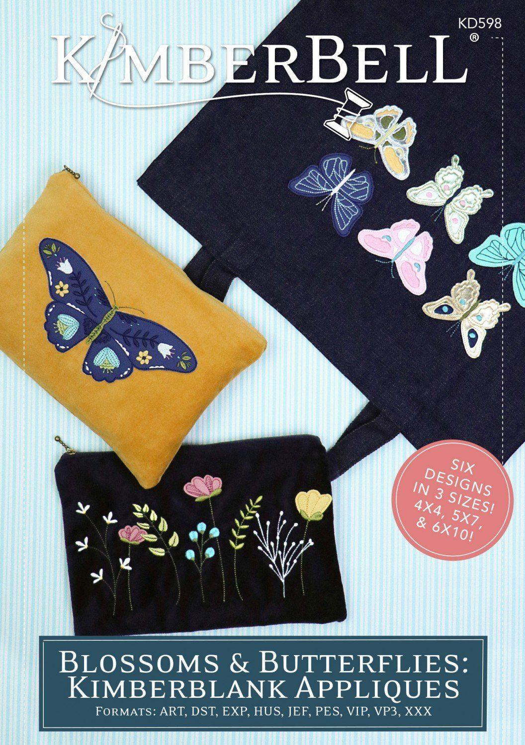 Kimberblank Appliques - Blossoms & Butterflies - Machine Embroidery CD - Kimberbell - Kawartha Quilting and Sewing LTD.