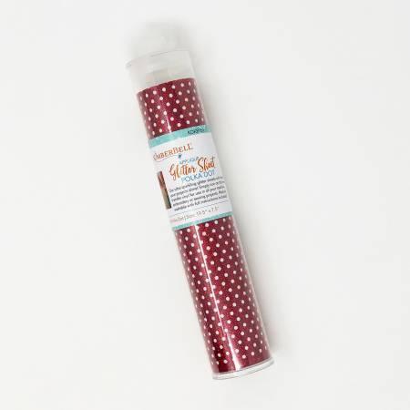 Applique Glitter Sheets - Red Polka Dot - 19.5" x 7.5" - Kimberbell - Kawartha Quilting and Sewing LTD.