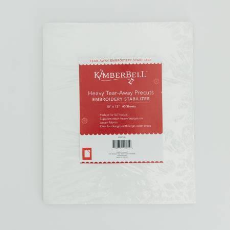 Tear-Away Stabilizer - Heavy - 12"x10" Precuts - Package of 40 - Kimberbell - Kawartha Quilting and Sewing LTD.