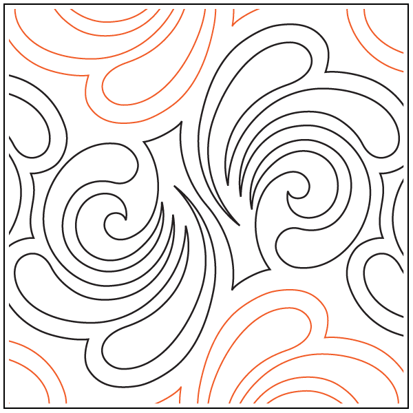 Tornado Feathers - Paper Pantograph - Kawartha Quilting and Sewing LTD.