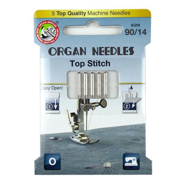Organ Needle Top Stitch Size 90, Needle Eco Pack - Kawartha Quilting and Sewing LTD.