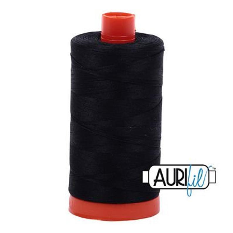 Black, Aurifil, 1300m - Kawartha Quilting and Sewing LTD.