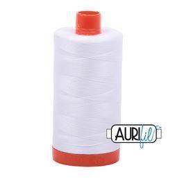 White, Aurifil, 1300m - Kawartha Quilting and Sewing LTD.