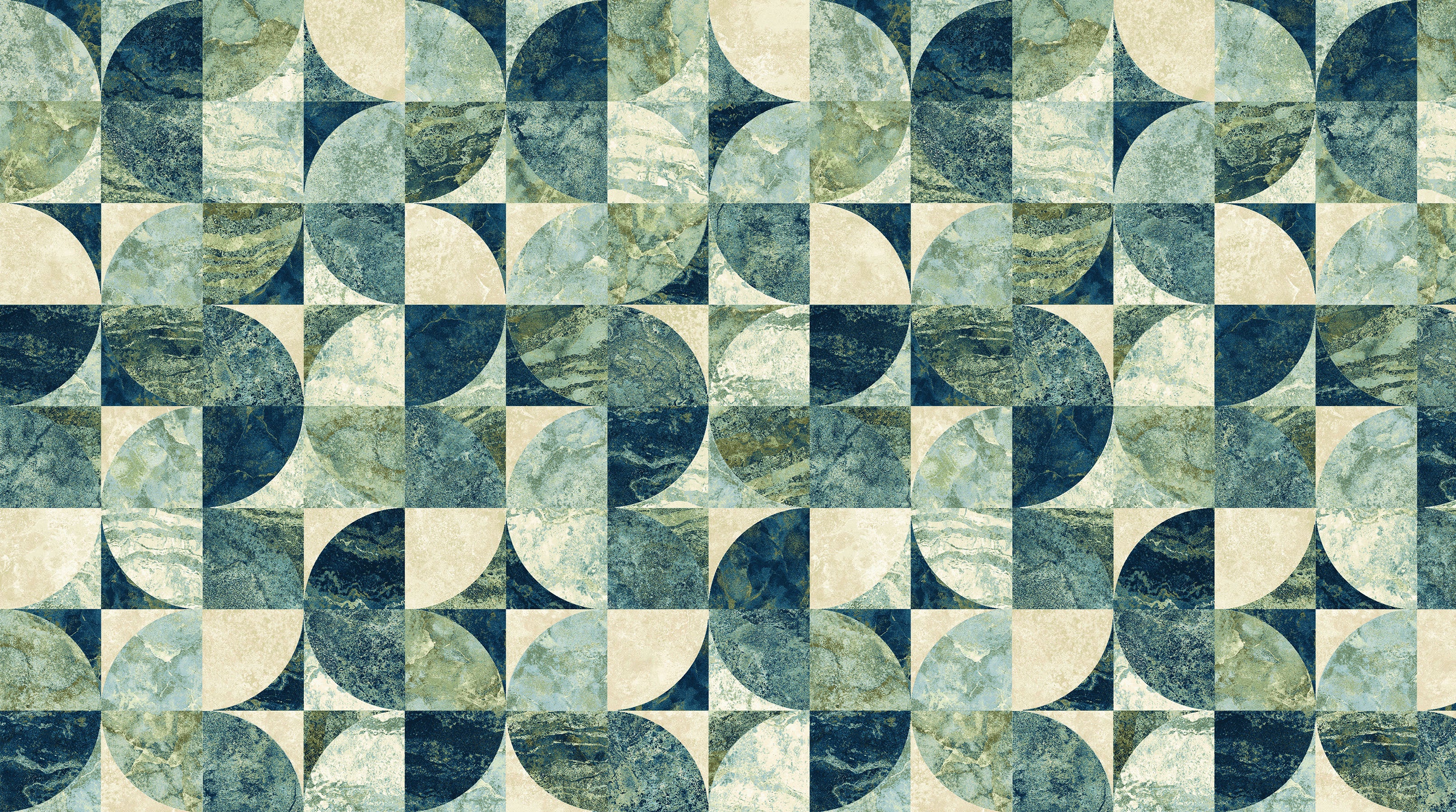Synchronicity - Feature Geo - Cream Multi - 44" Wide - Northcott