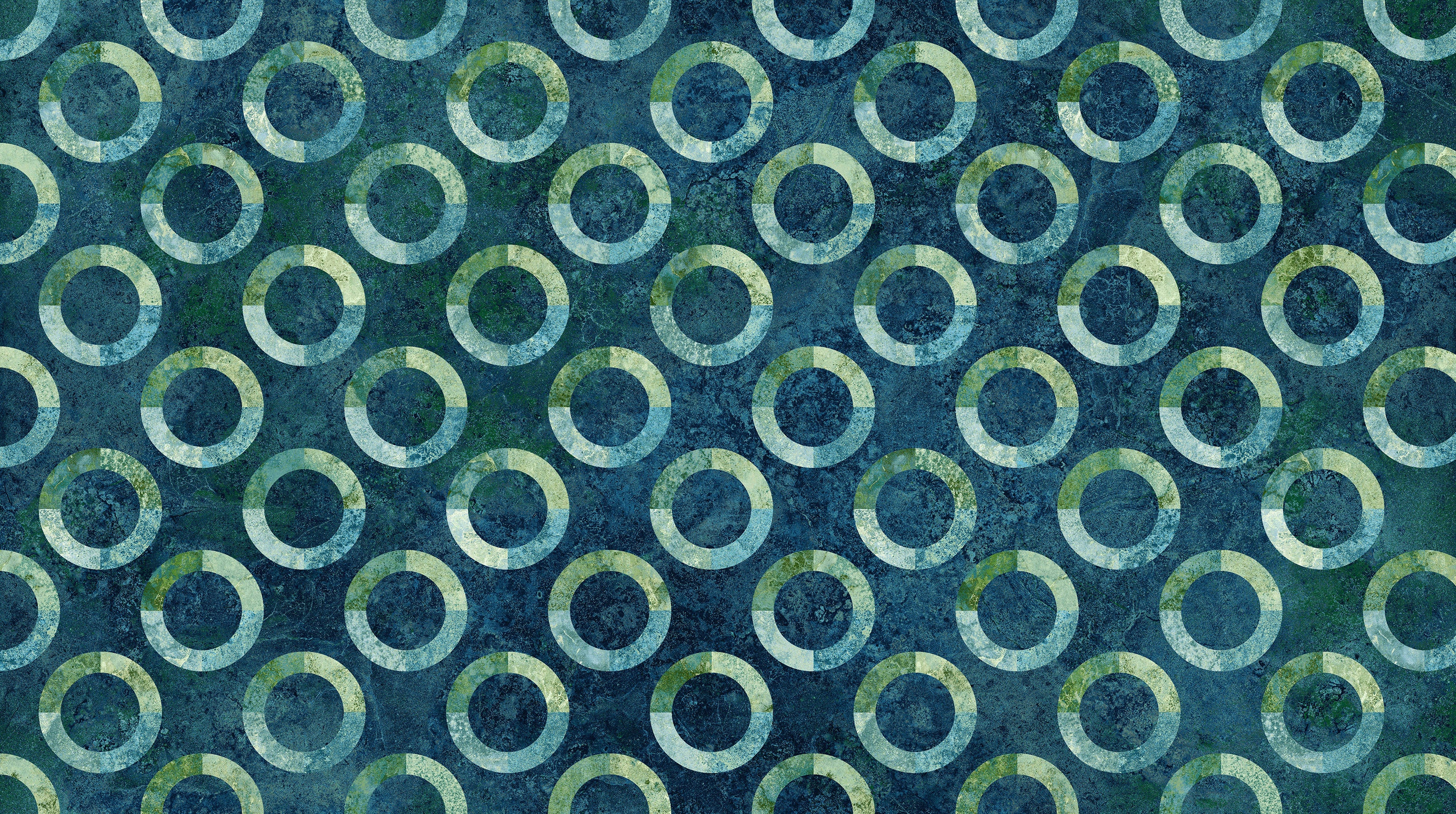 Synchronicity - Rings - Navy Multi - 44" Wide - Northcott