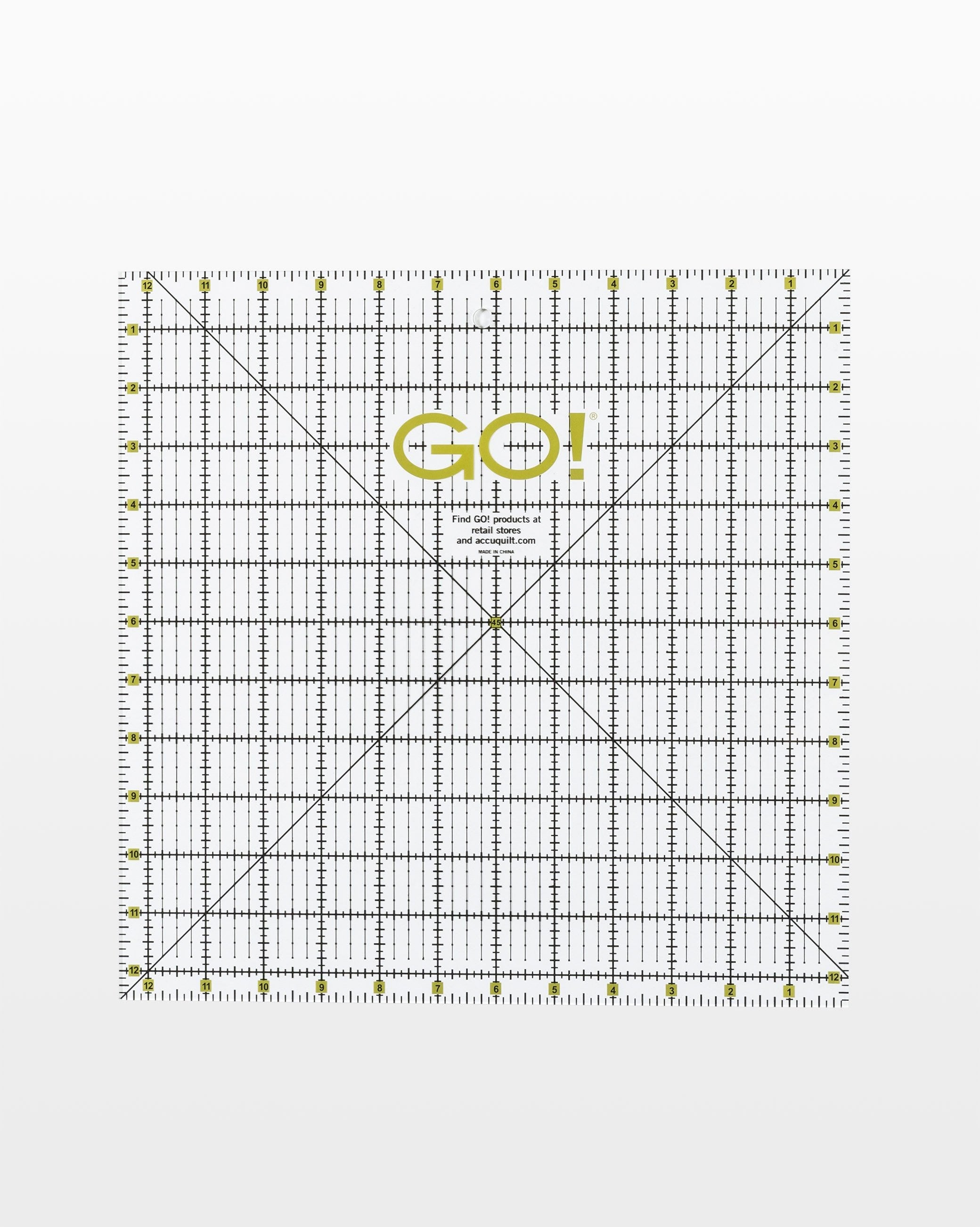 GO! Quilting Ruler - 12 1/2" x 12 1/2" (#55475)