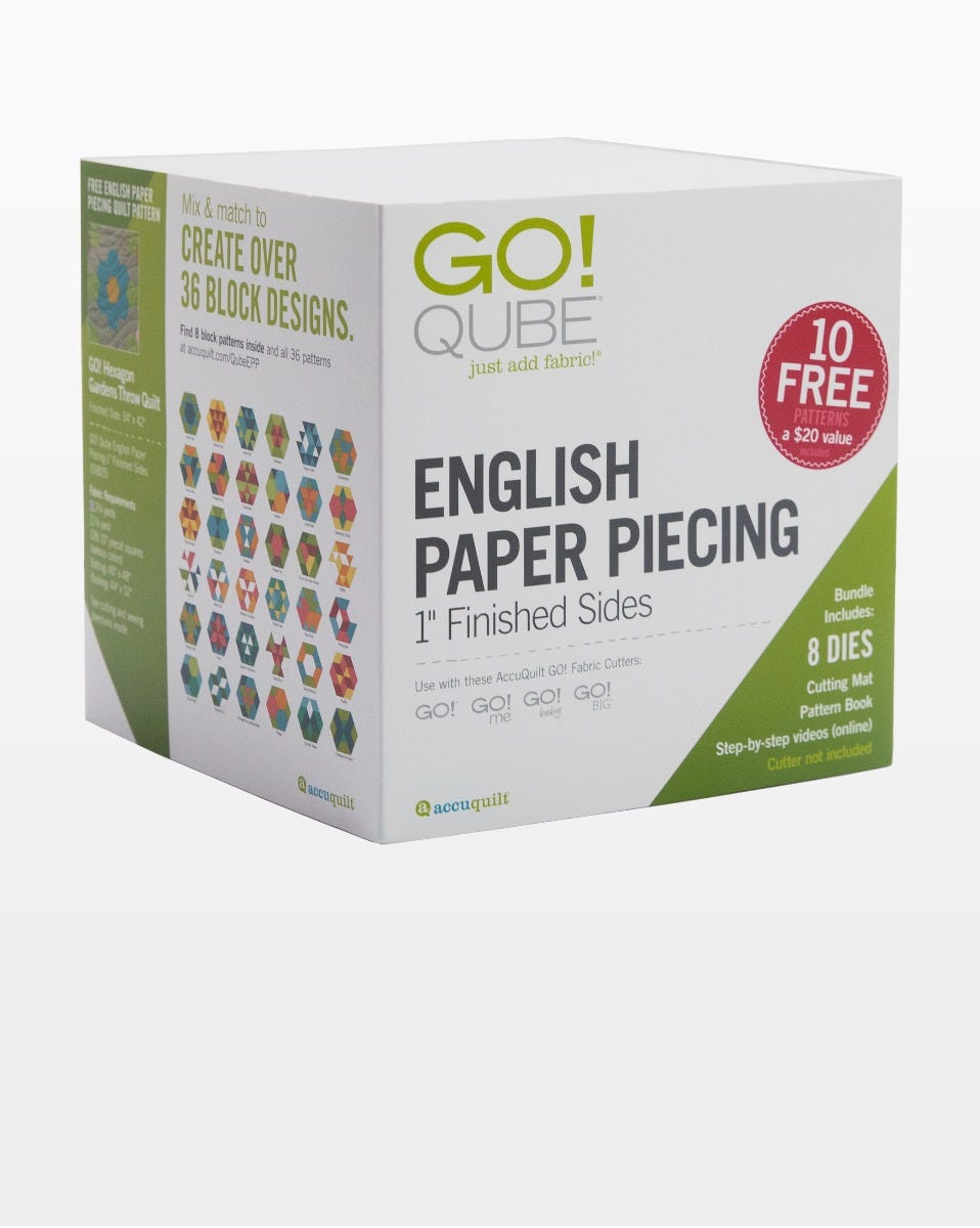 GO! Qube English Paper Piecing - 1" Finished Sides (#55825)