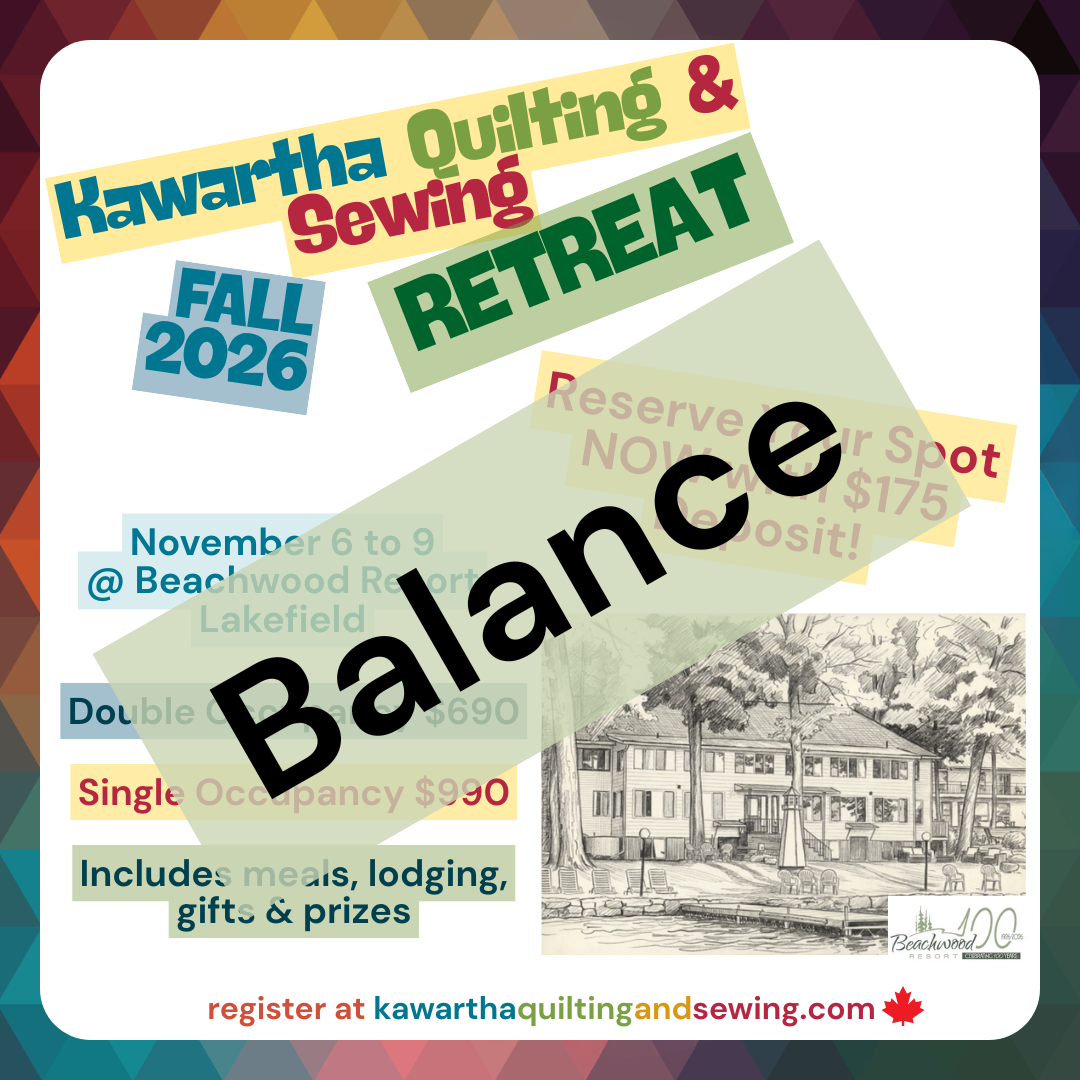 Balance - Fall Quilting Retreat - Beachwood Resort - Double Occupancy