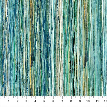 Serenity Springs - Stripe - Blue/Multi - 44" Wide - Northcott