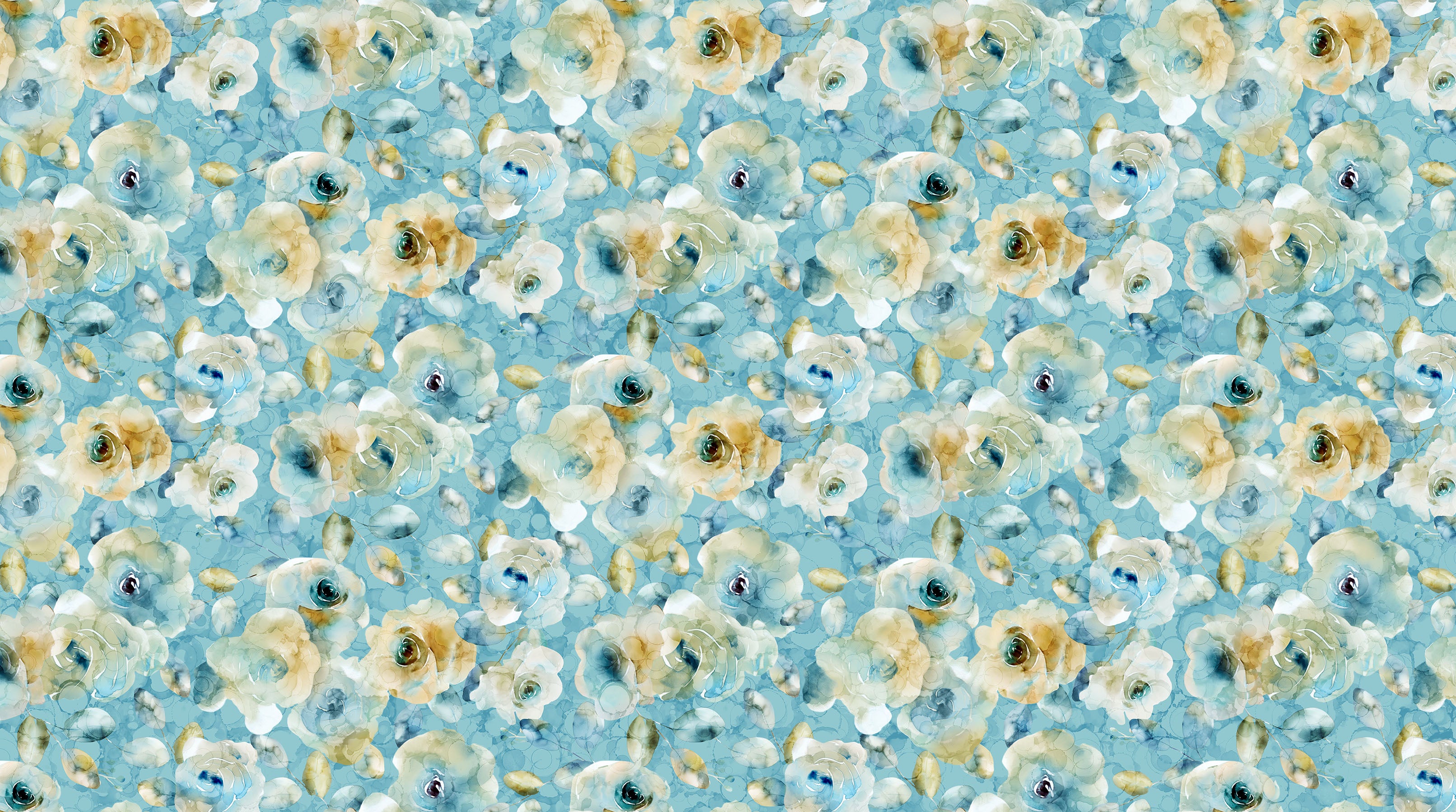 Bloomsbury - Floral - Lt Blue Multi - 44" Wide - Northcott