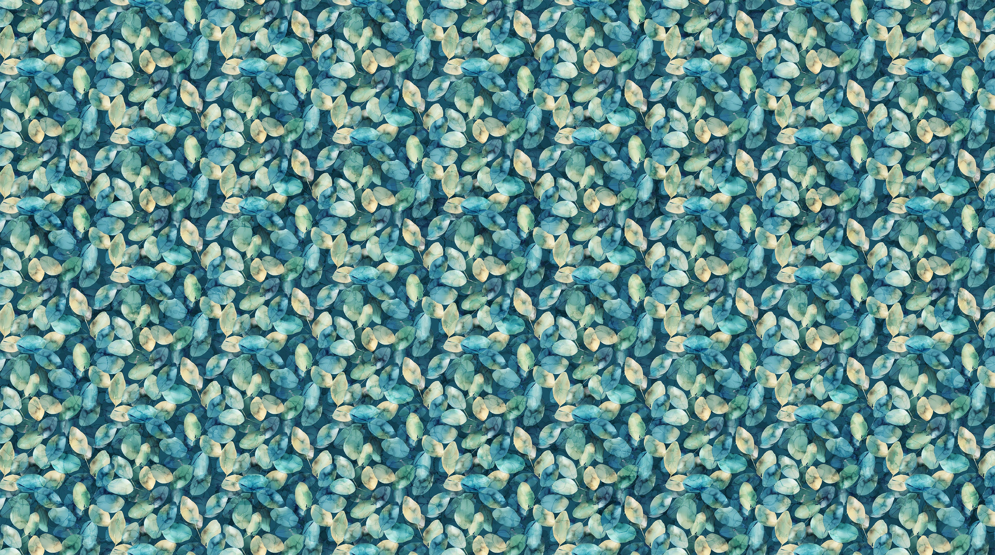 Bloomsbury - Multi-Colour Leaves - Dk Blue Multi - 44" Wide - Northcott