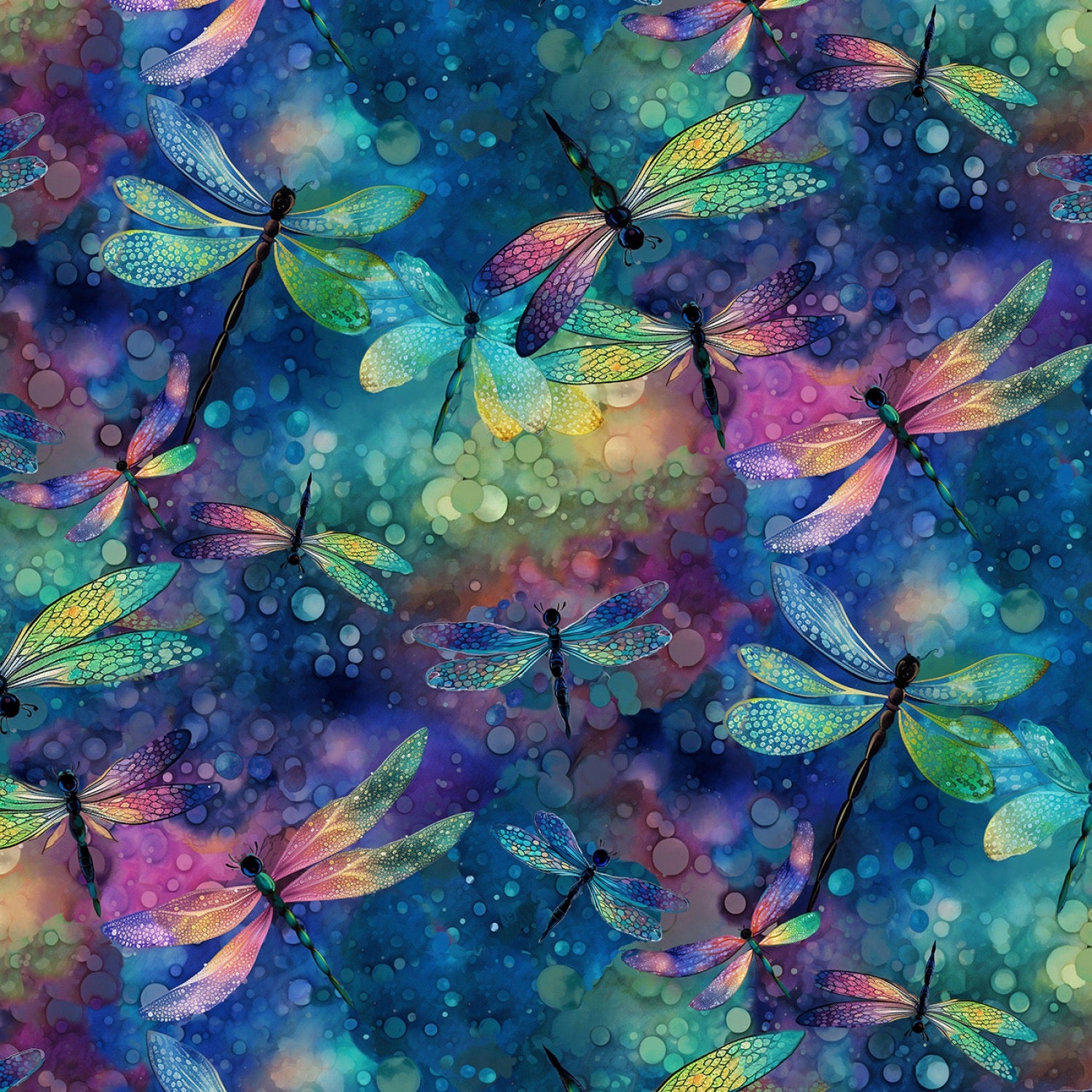 Dragonfly Illusion - Dragonfly Dream - Fantasy -  108" Wide by Timeless Treasures