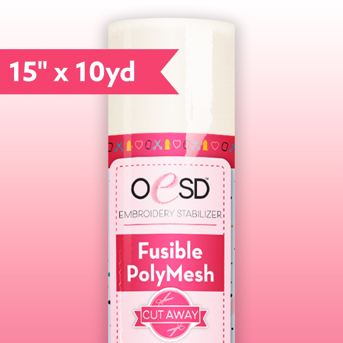 Fusible PolyMesh CutAway - 15" x 10yd - OESD