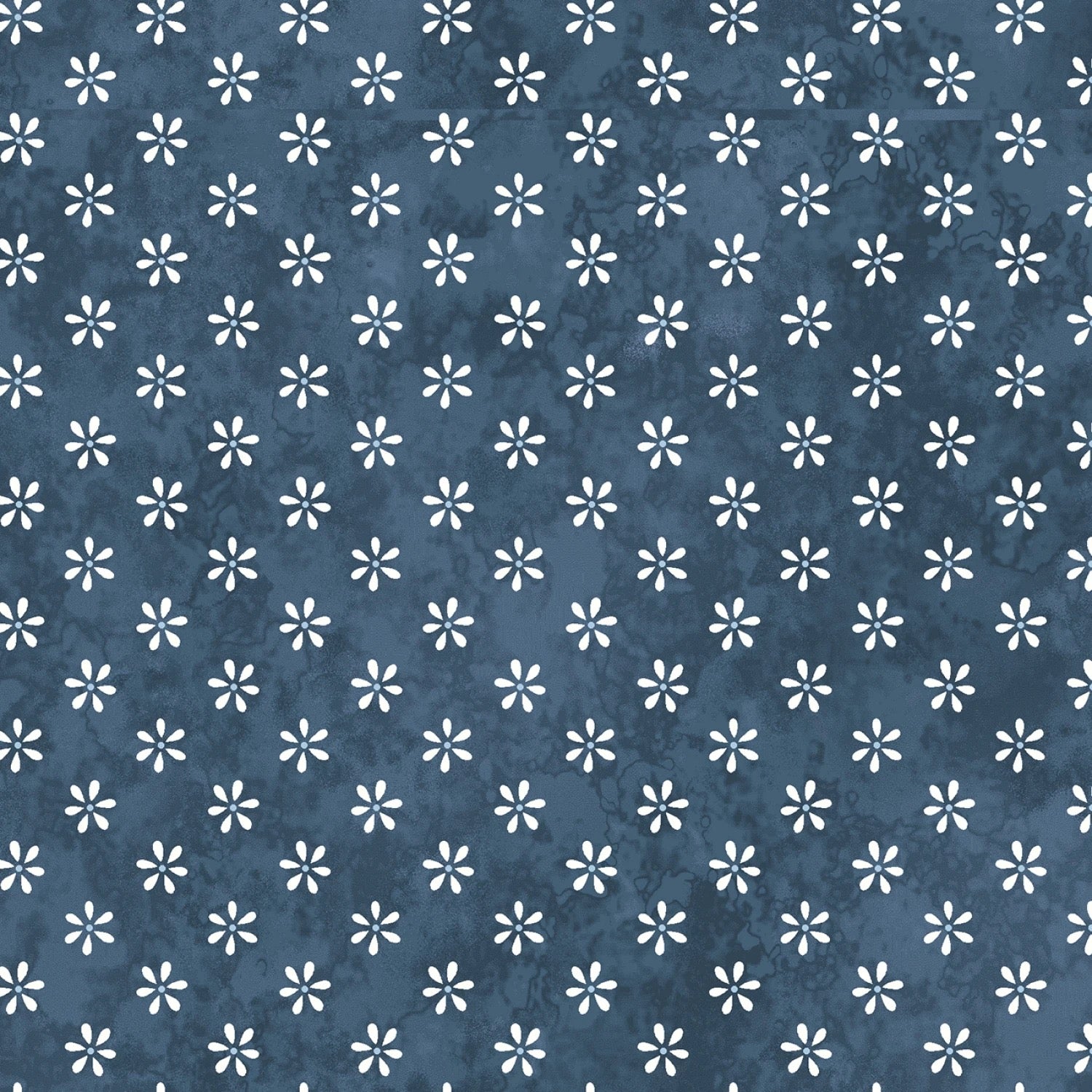 Friendship Garden - Little Flowers - Blue - 44" Wide - Henry Glass