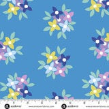 Friday Night - Simple Bouquet - Peacock - 108" Wide - Andover Fabrics