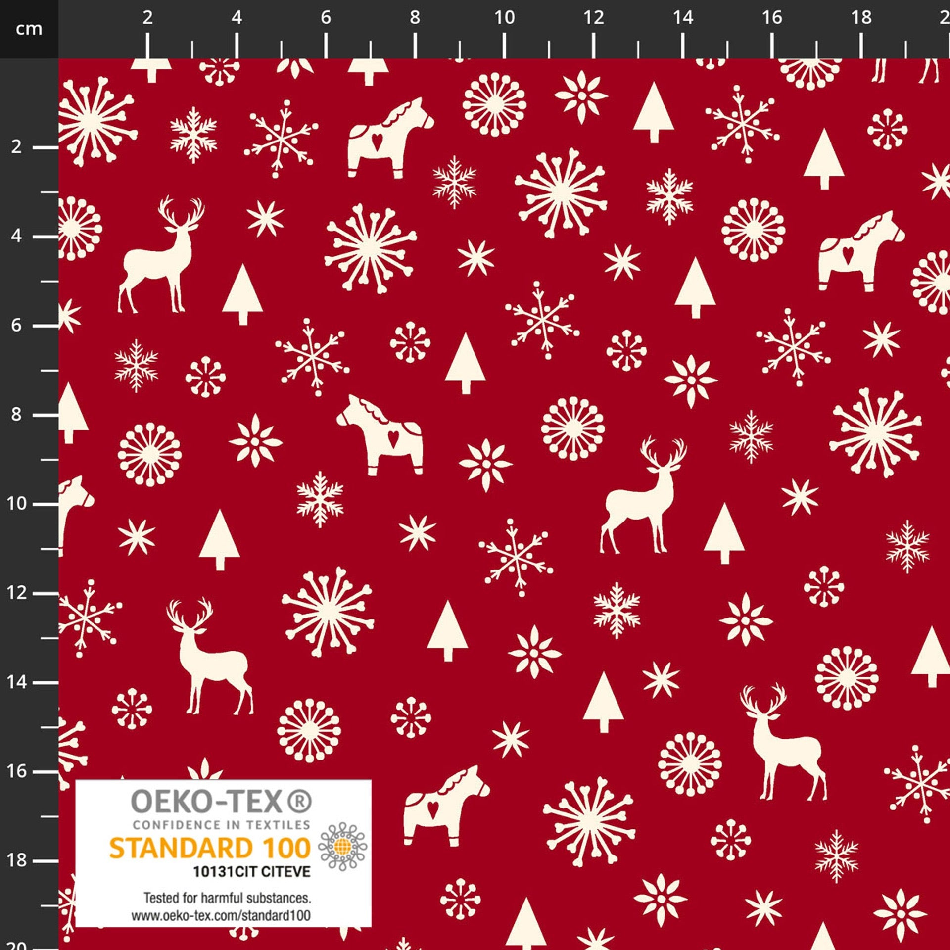 Nordic Noel - Red - 4497-151 - 44" Wide - Stof