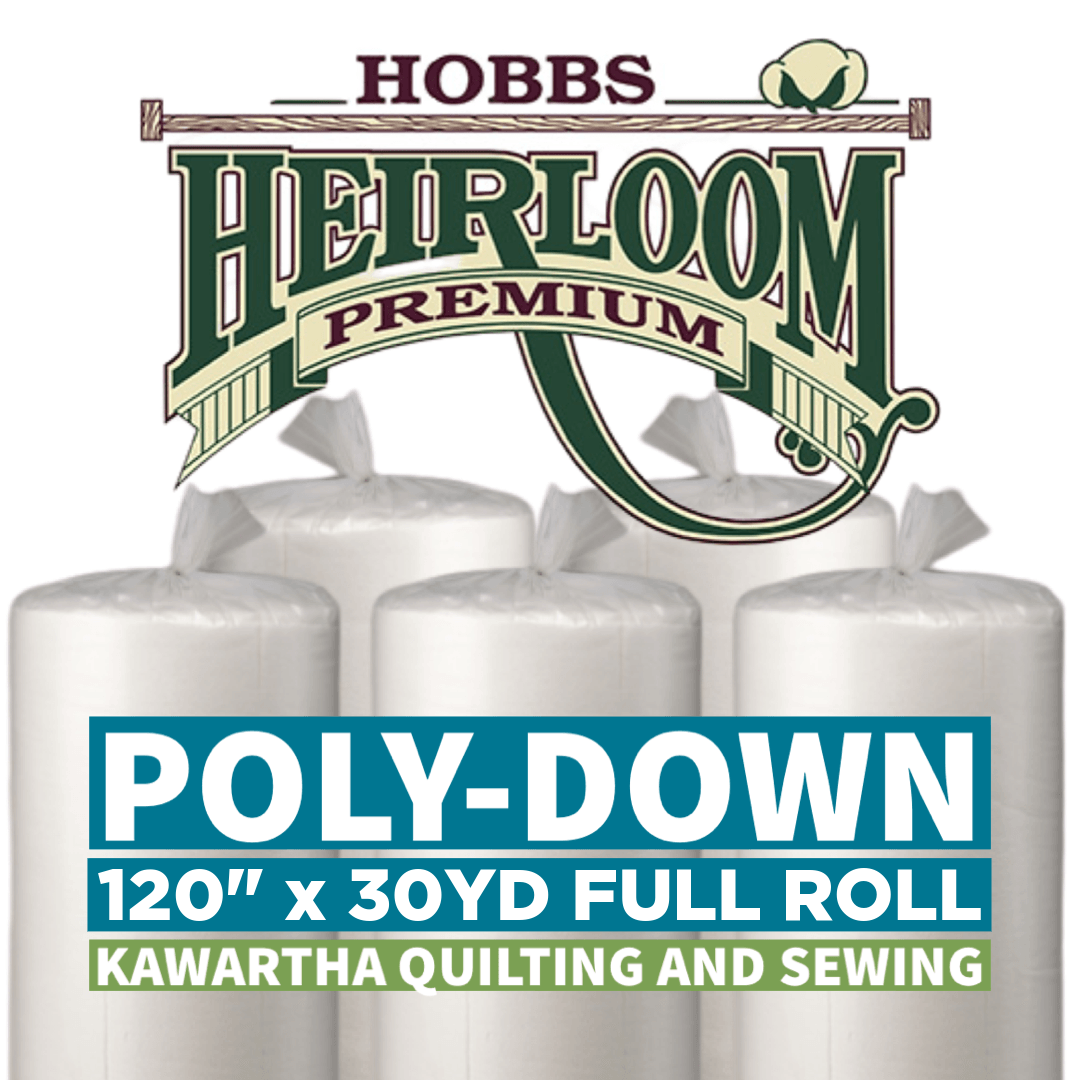 Preorder - Hobbs Poly-Down Premium Polyester Batting - 120" x 30yds. Roll (Early May Availability)