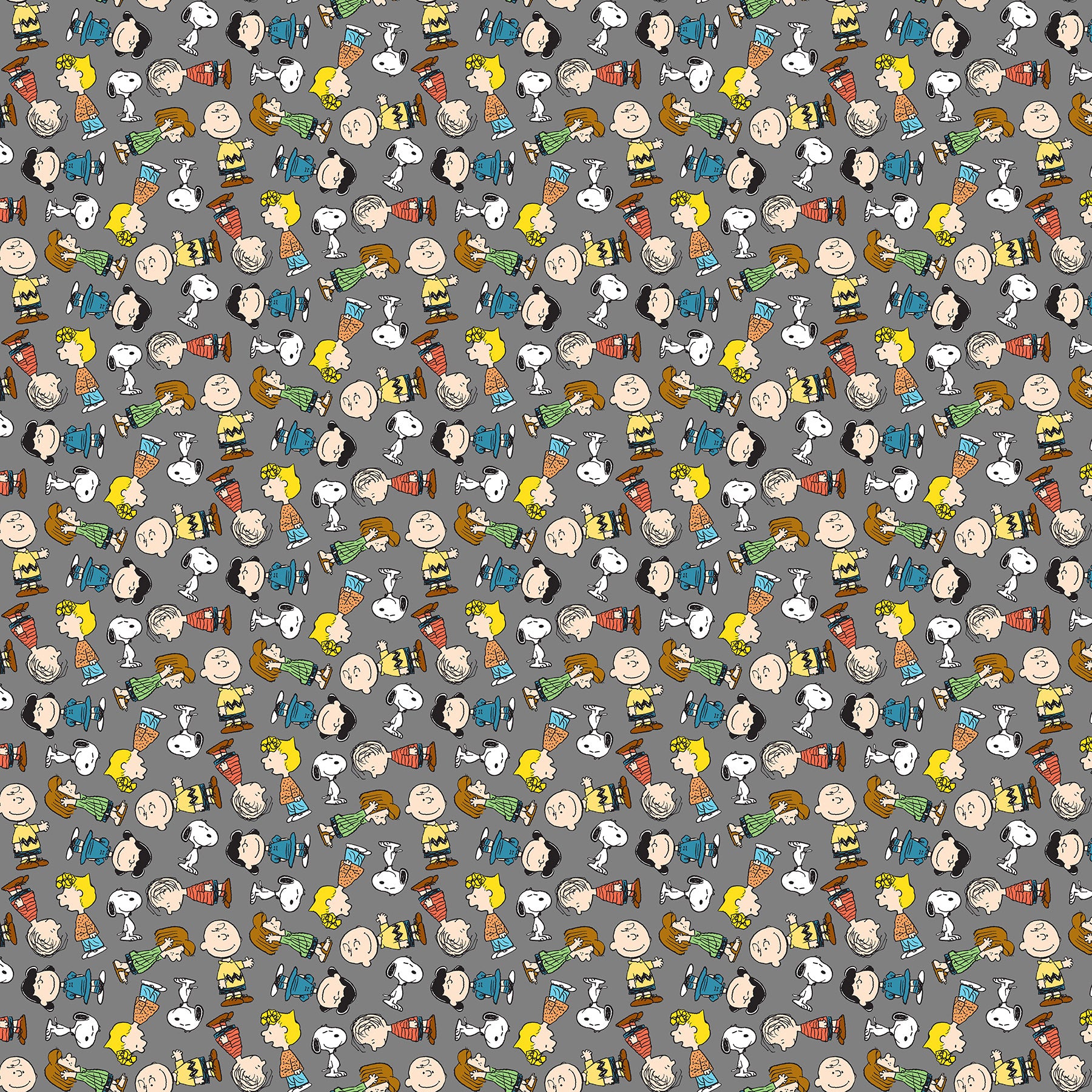 Gang - Dark Grey - 44" Wide - Peanuts