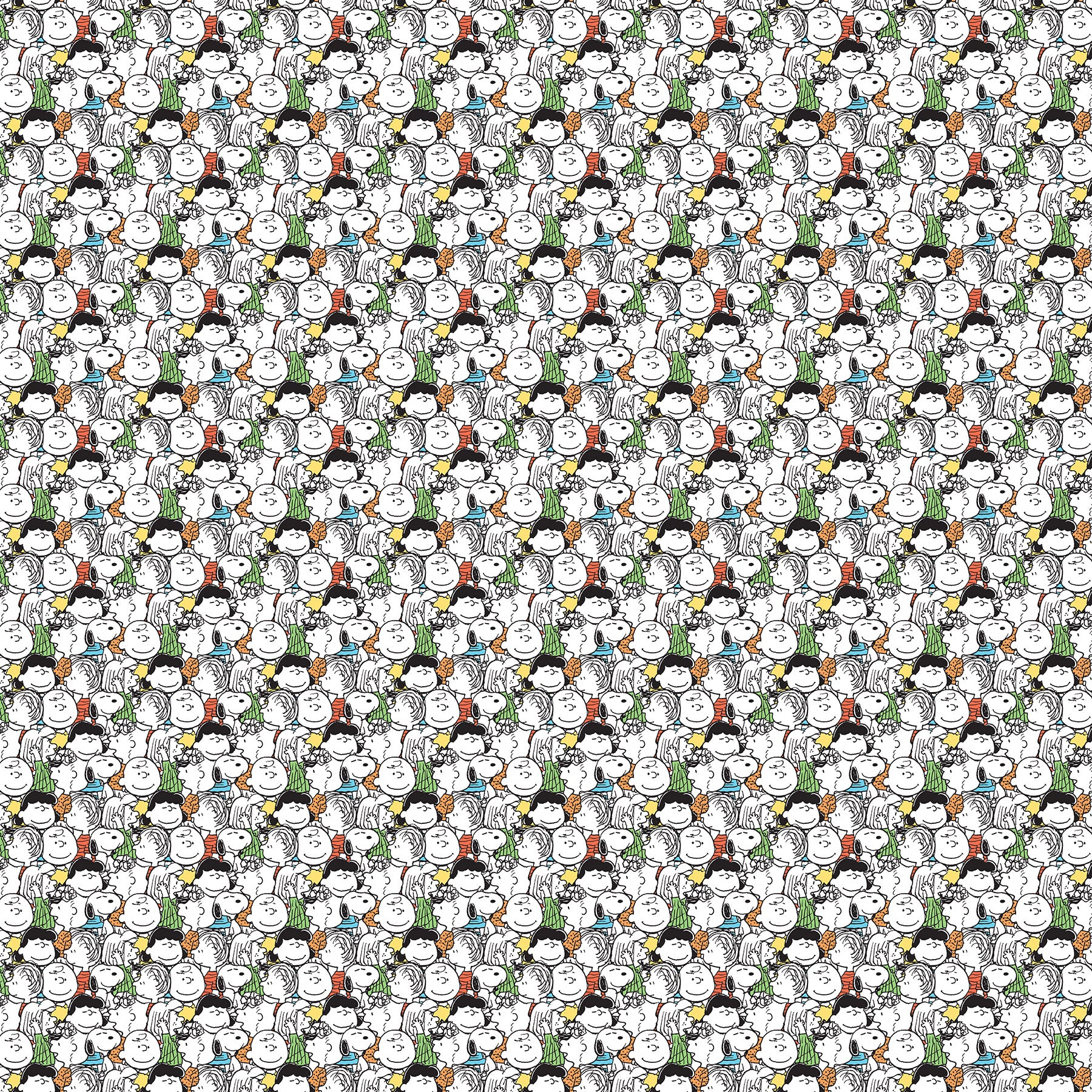 Gang Packed - White Multi - 44" Wide - Peanuts