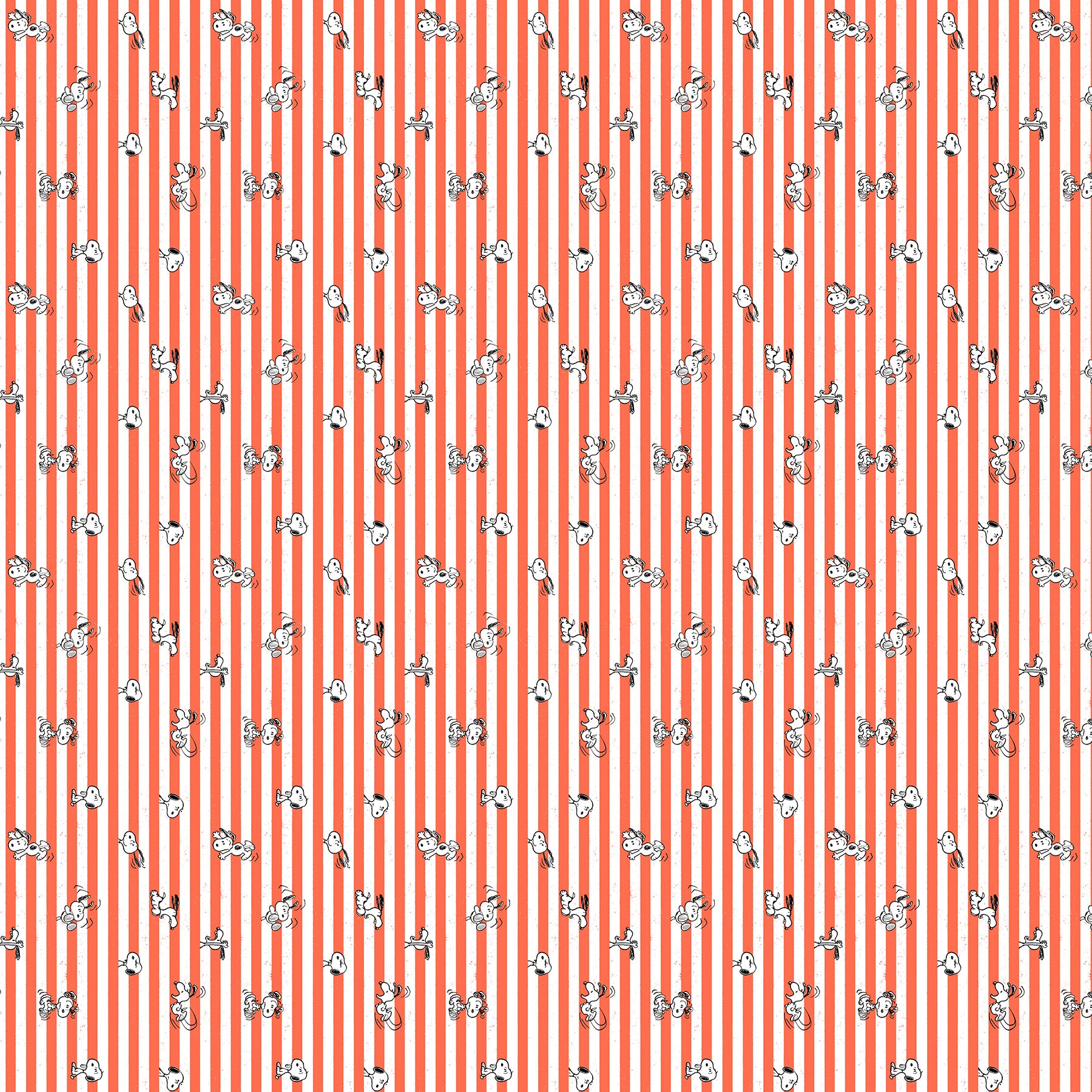 Snoopy Stripe - Red White - 44" Wide - Peanuts