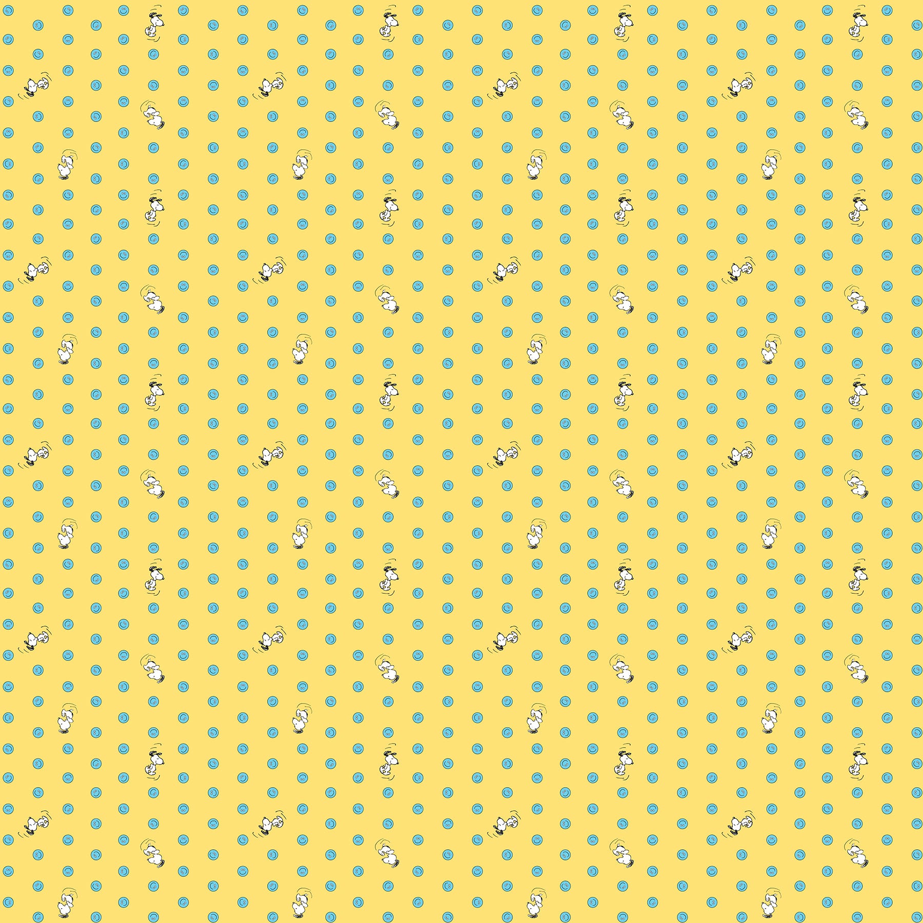 Snoopy Dot - Yellow - 44" Wide - Peanuts