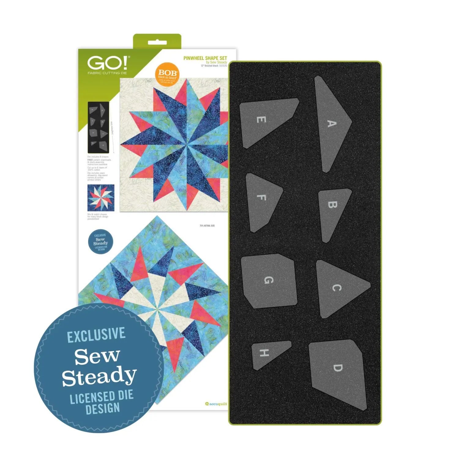 GO! Pinwheel Shape Set-12” Finished Die by Sew Steady (#55926)