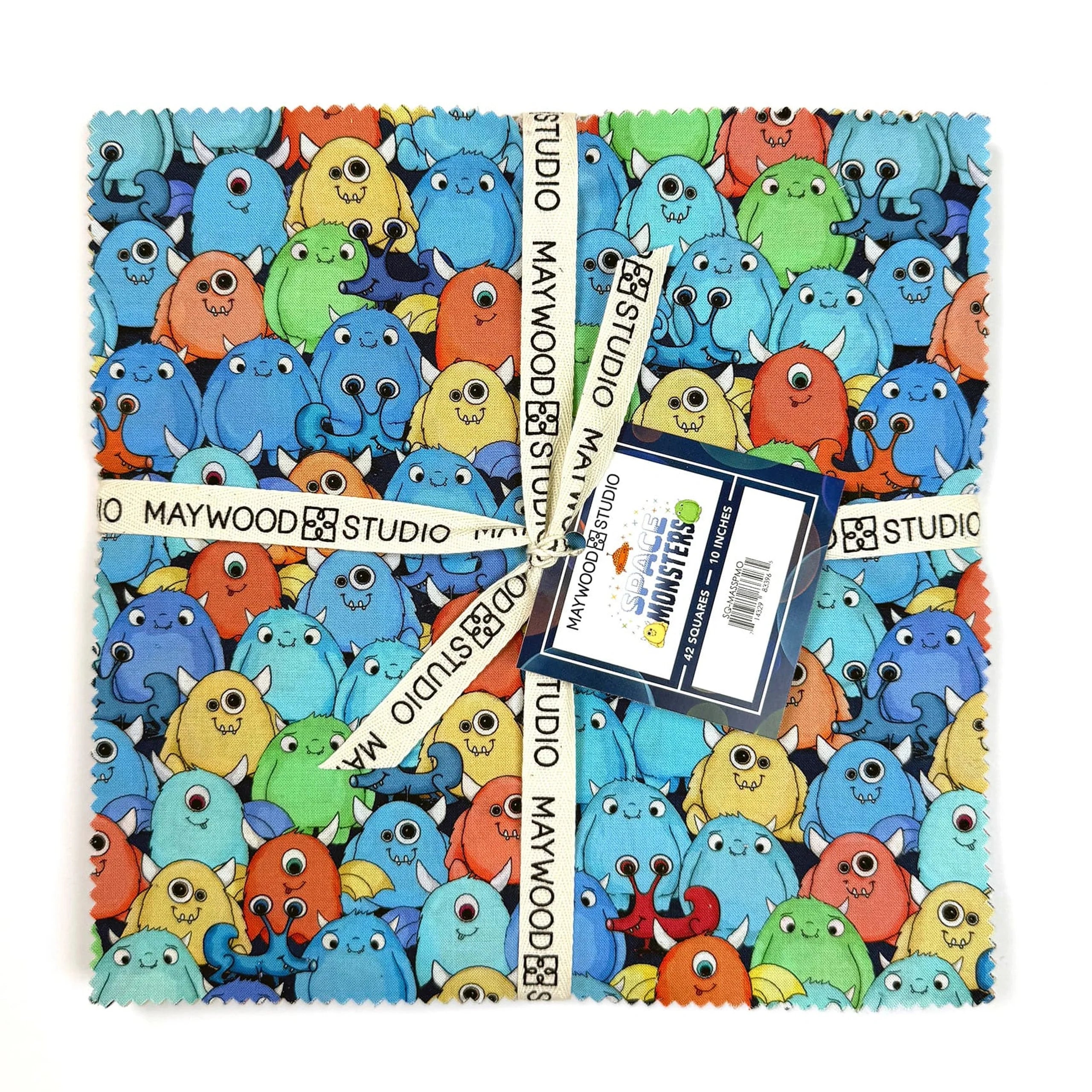 Space Monsters - Layer Cake - 10" Squares - 42 Pieces - Maywood Studio