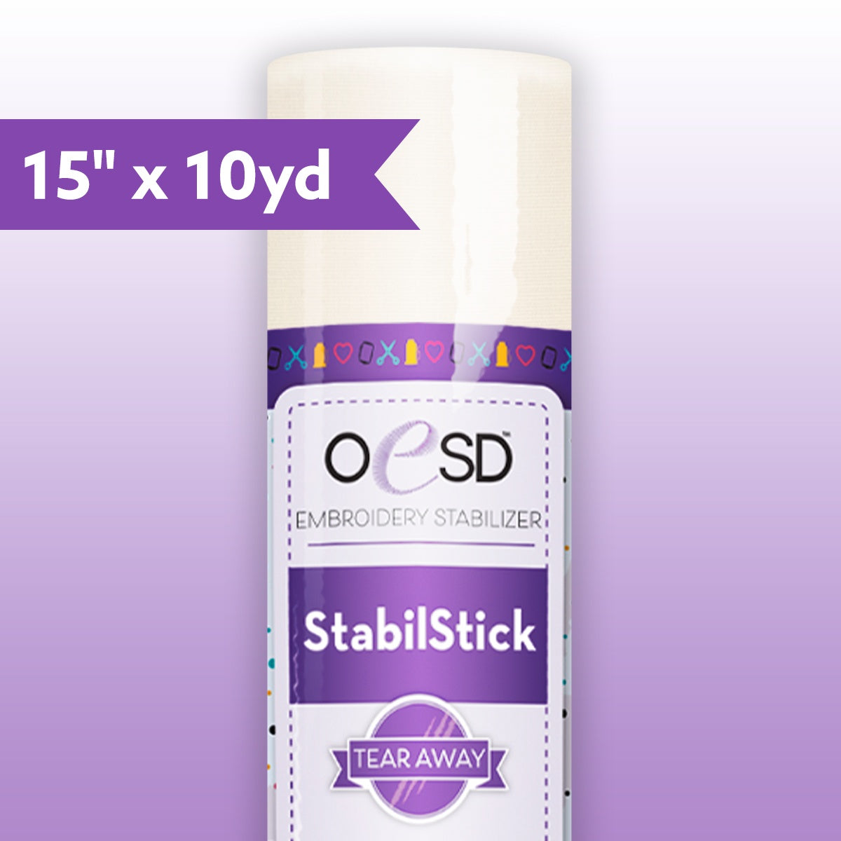 StabilStick TearAway - 15" x 10yd - OESD
