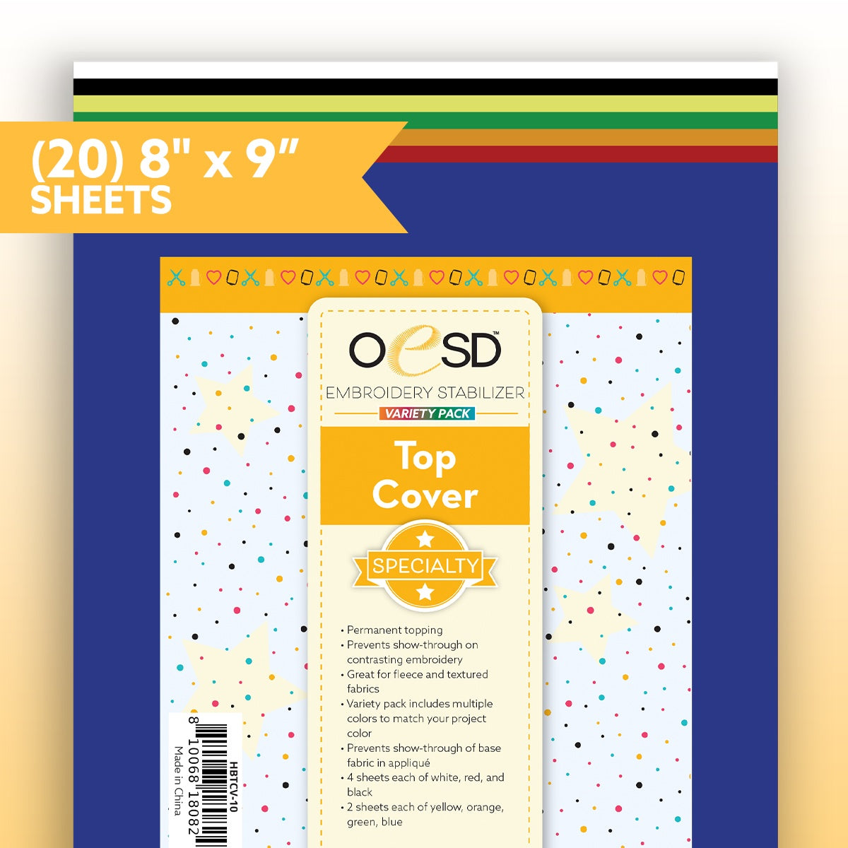 Top Cover Permanent Topping Variety Pack - 8" x 9" - OESD