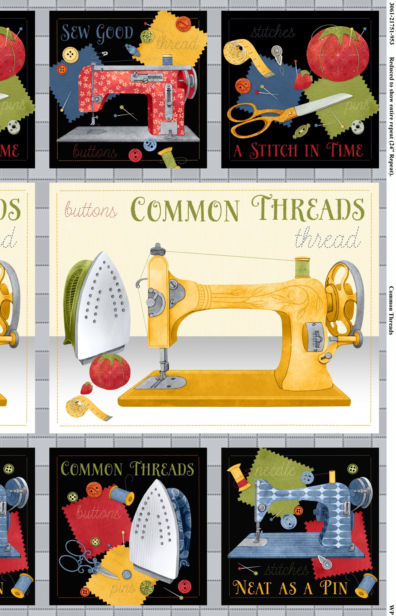 Common Threads - Panel - 24" x 44" Wide - Wilmington