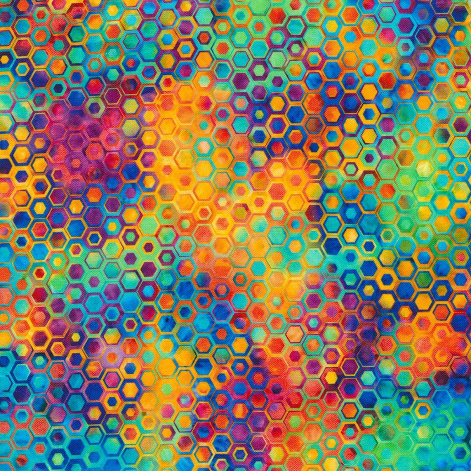 Phantasma - Hexagons Rainbow - 44" Wide - Robert Kaufman