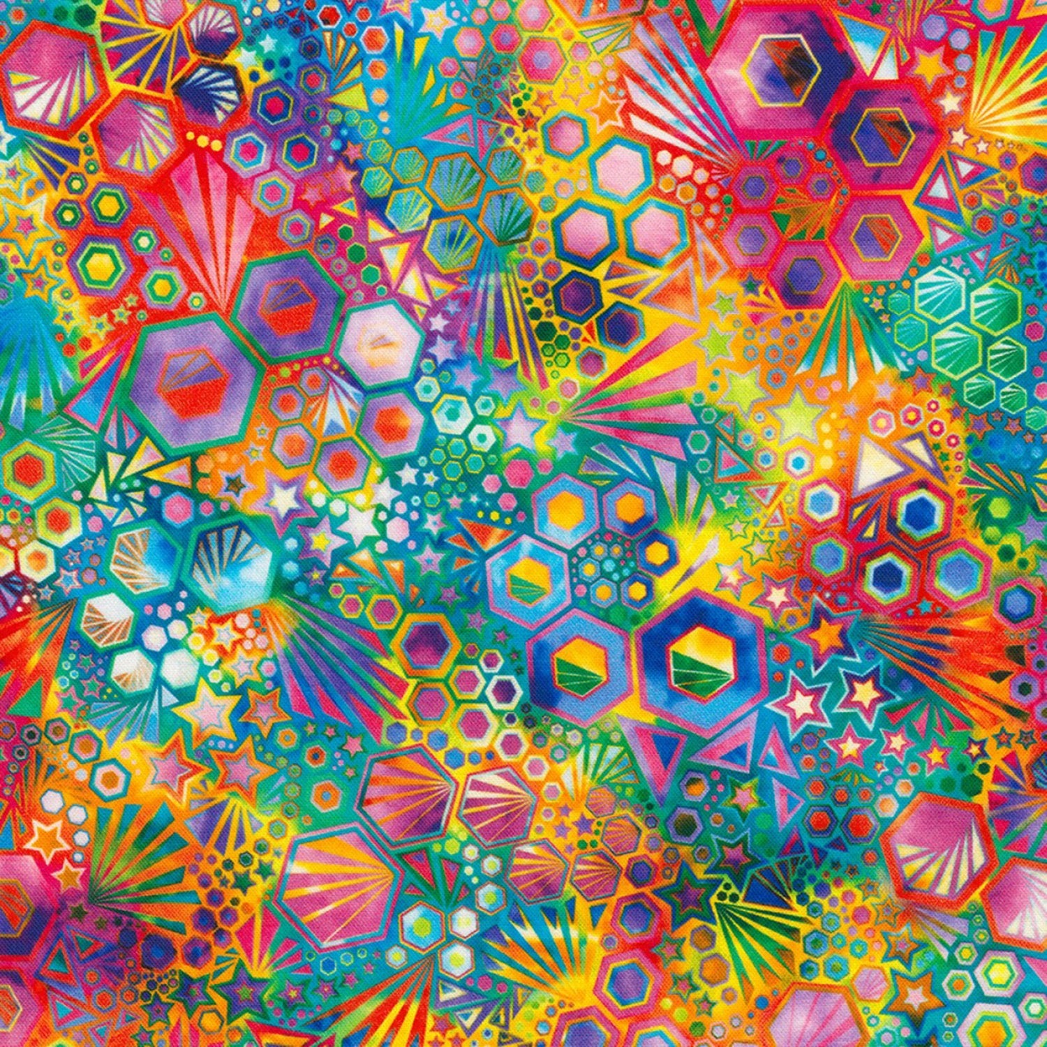 Phantasma - Geometric Rainbow - 44" Wide - Robert Kaufman