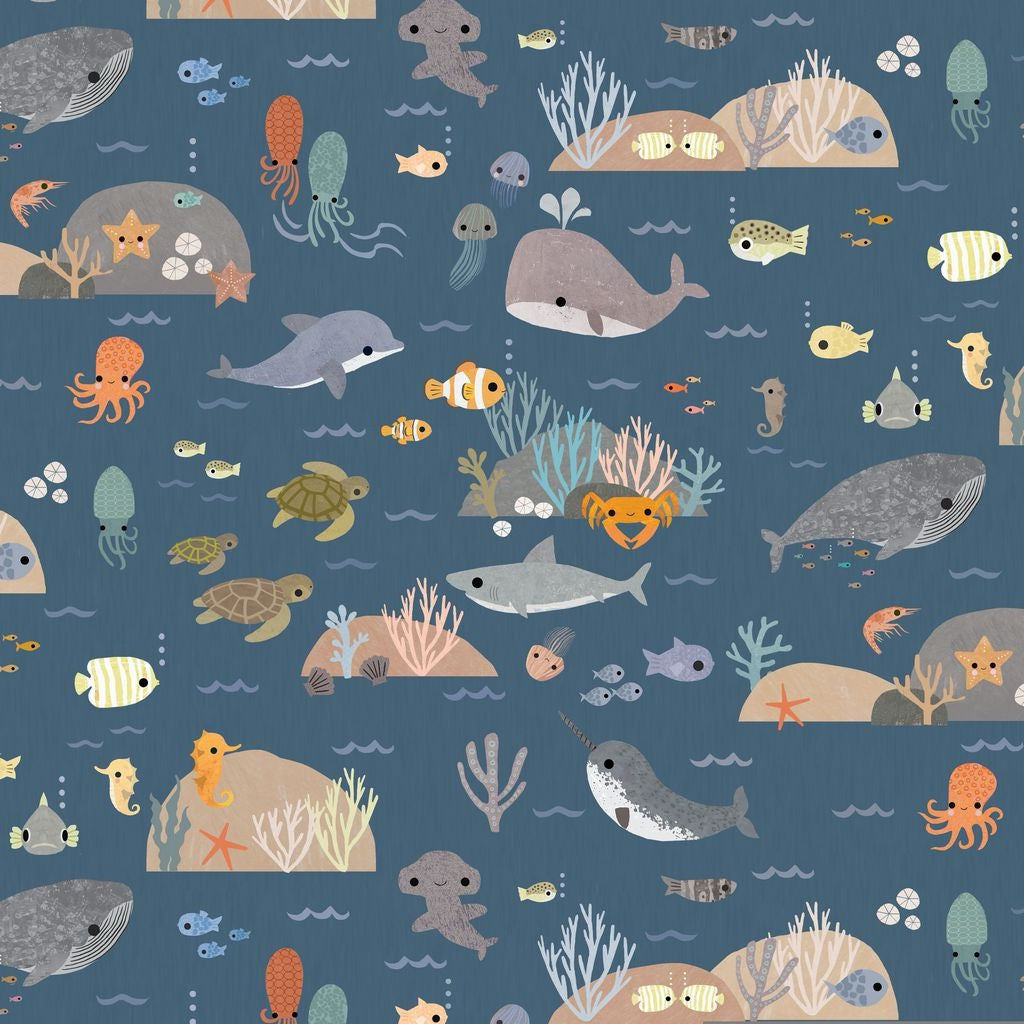 Beyond the Sea - Into the Deep - Marlin - 44" Wide - Dear Stella