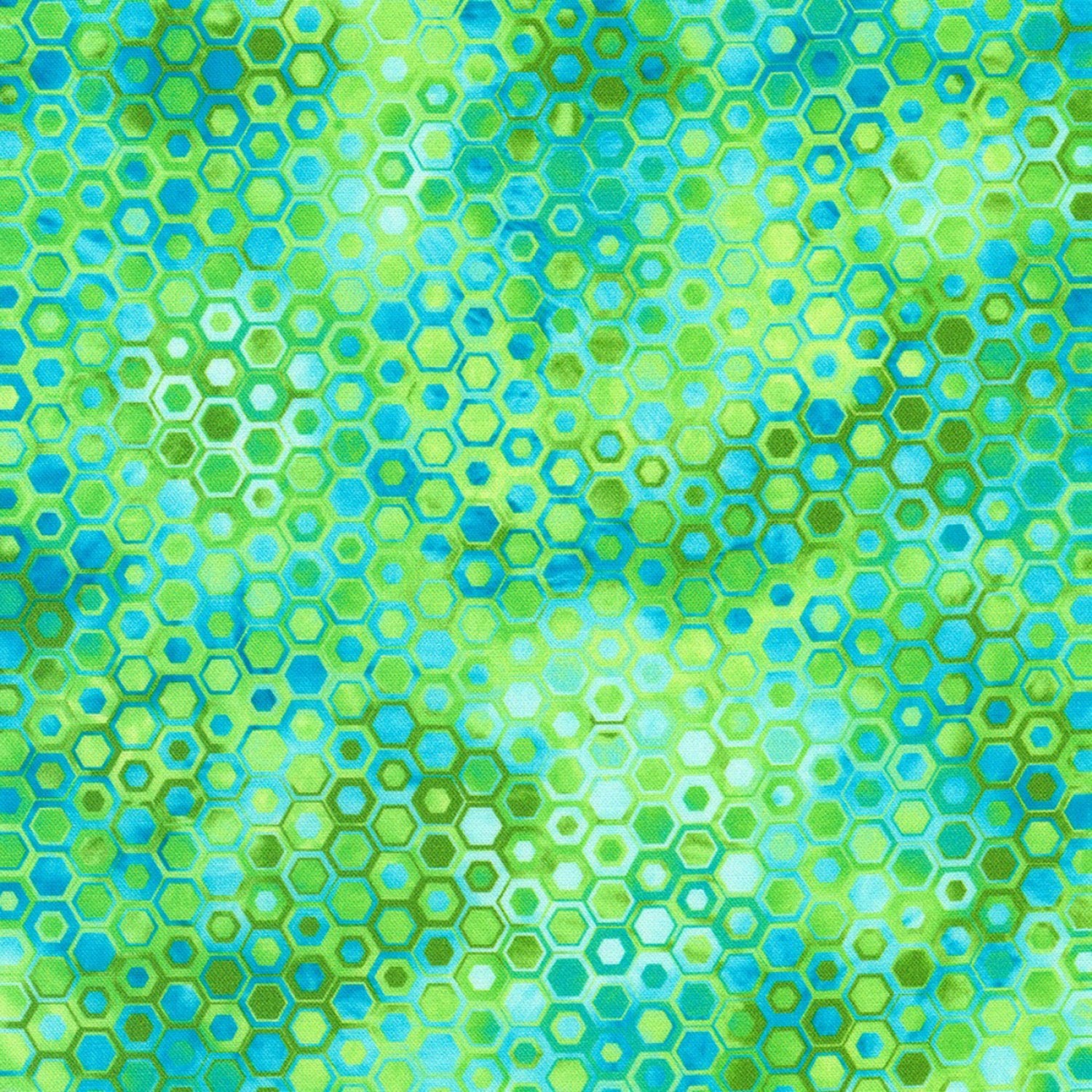 Phantasma - Hexagons Lime - 44" Wide - Robert Kaufman