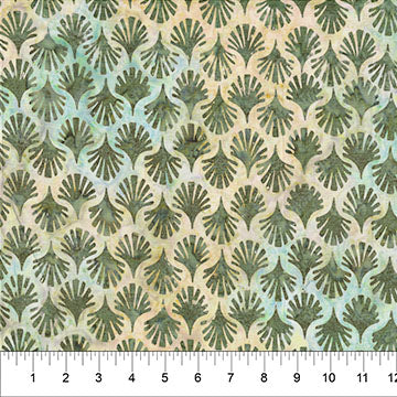 Woodblock - Fan - Cream - 44" Wide - Banyan Batiks