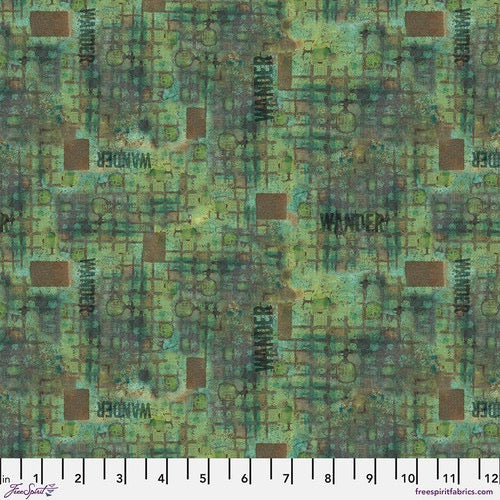 On Your Mark - Wander - Jade - 44" Wide - FreeSpirit