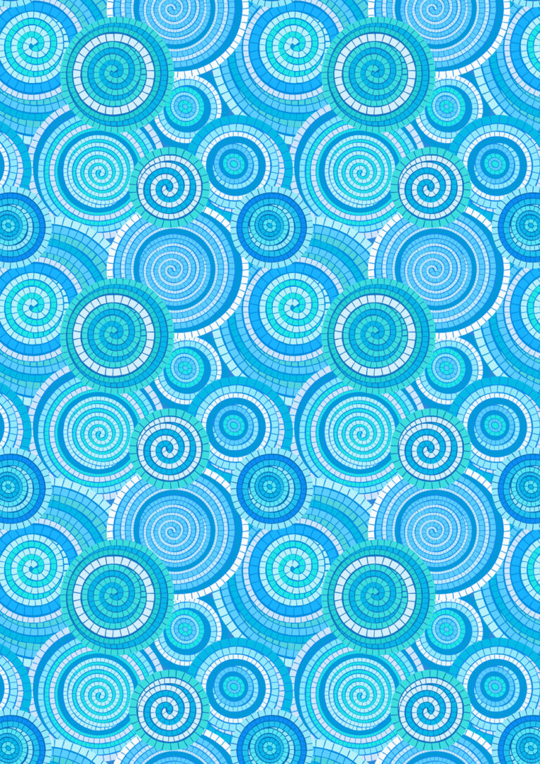 Aegean - Thalassa Swirl - Sea Greens - 44" Wide - Lewis & Irene