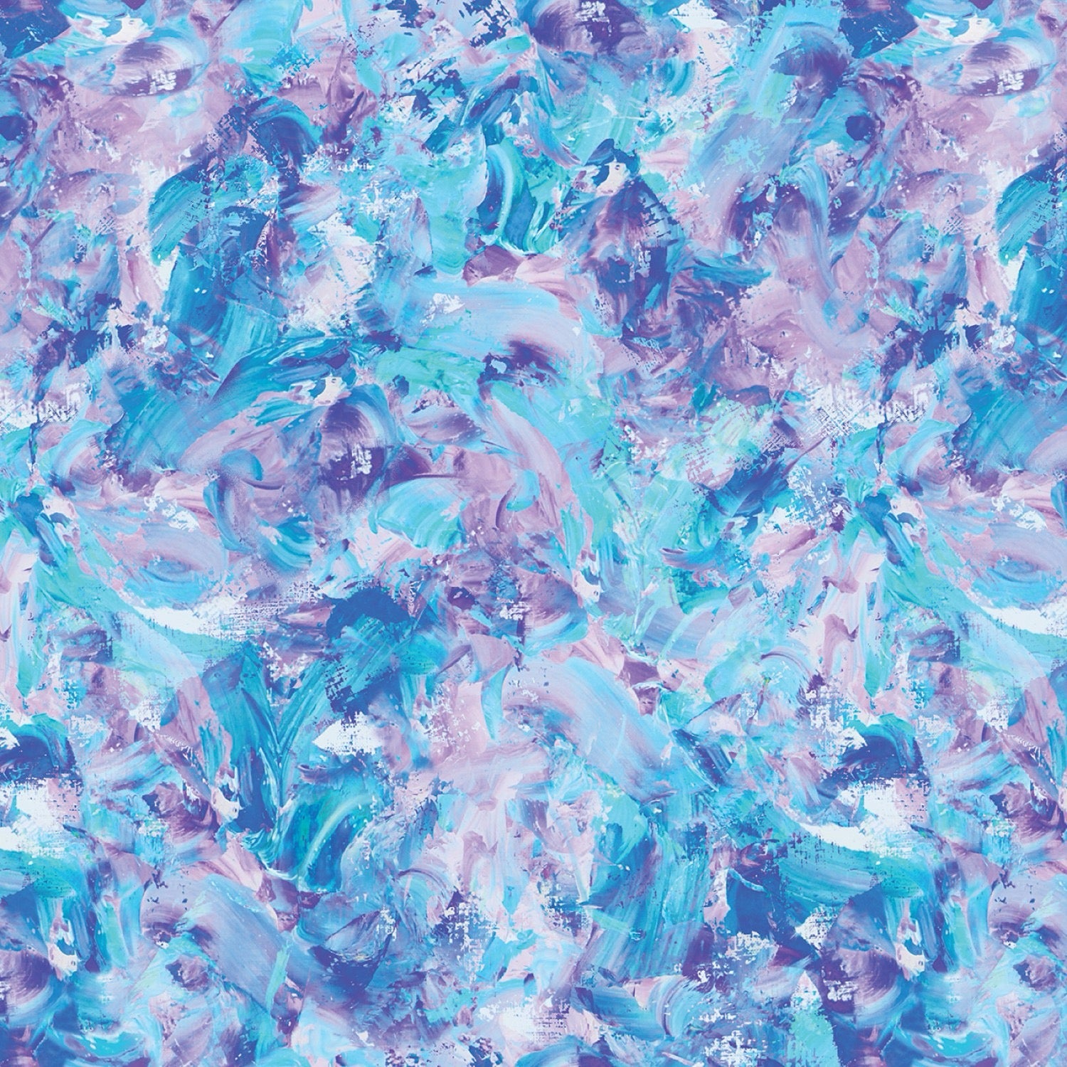 Paint Splash - Turquoise/Lilac - 108" Wide - Benartex