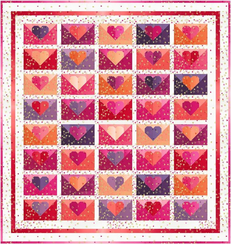 I Heart Ombre Metallic - Quilt Kit - 54" x 57" - Moda