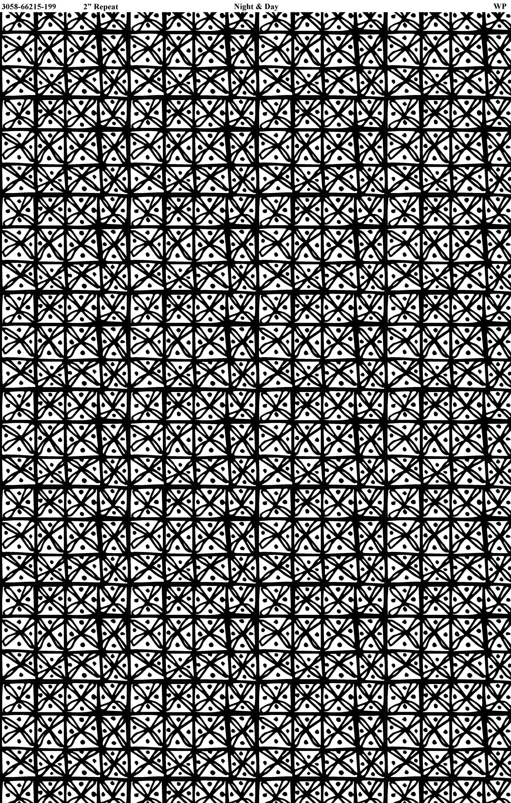 Night & Day - Grid - White/Black - 44" Wide - Wilmington