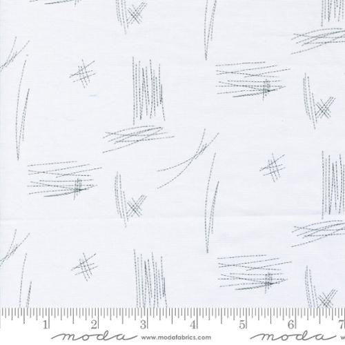 Bluish - Stitches Chalk - 44" Wide - Moda
