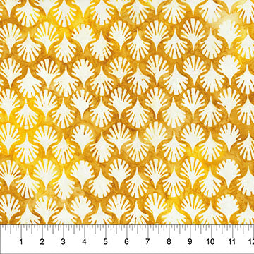Woodblock - Fan - Sunglow - 44" Wide - Banyan Batiks