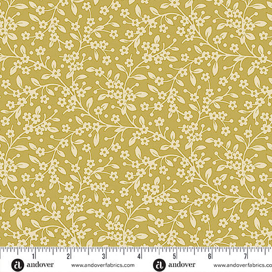 Flower Box - Jasmine Chartreuse - 44" Wide - Andover Fabrics