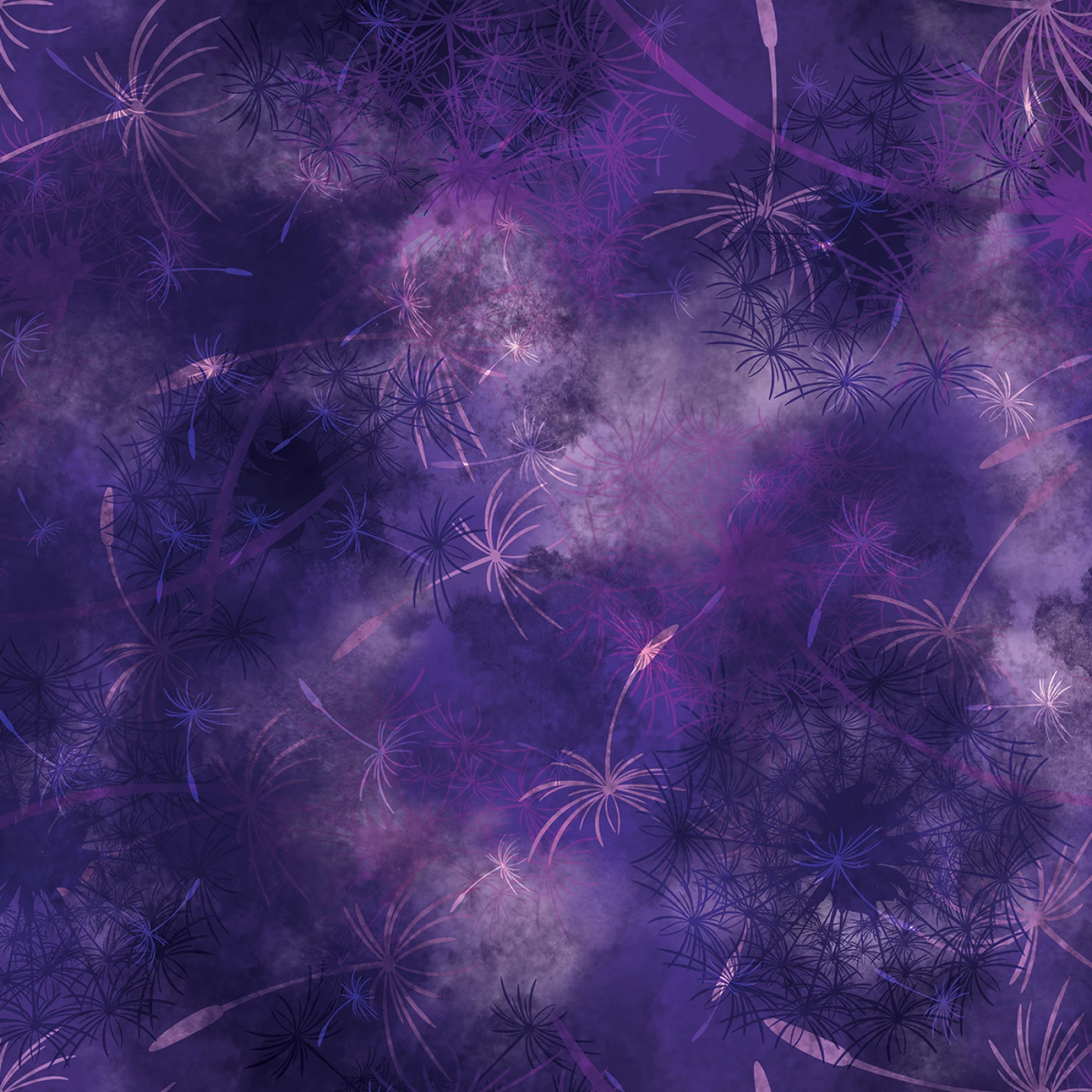 Dandelion Dreams - Periwinkle Parade - 108" Wide -  Mook Fabrics