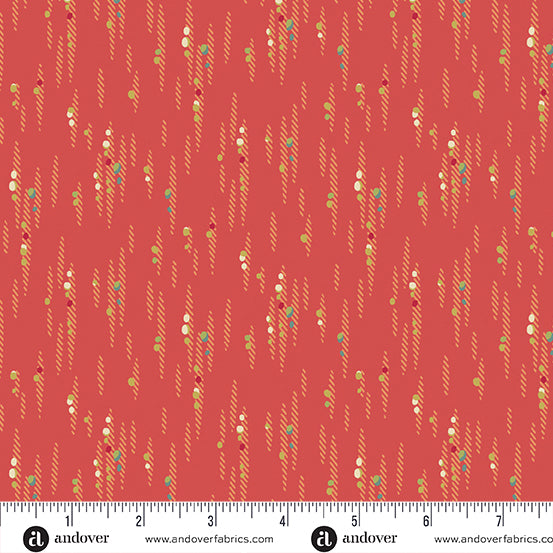 Flower Box - Cascade Red Tangerine - 44" Wide - Andover Fabrics