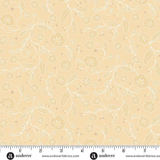 A Song to Sing - Blissful Blooms - Buttercup - 44" Wide - Andover Fabrics