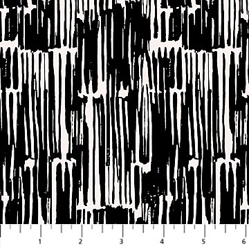 Ink & Earth  - Brush Strokes - Black - 44" Wide - Northcott